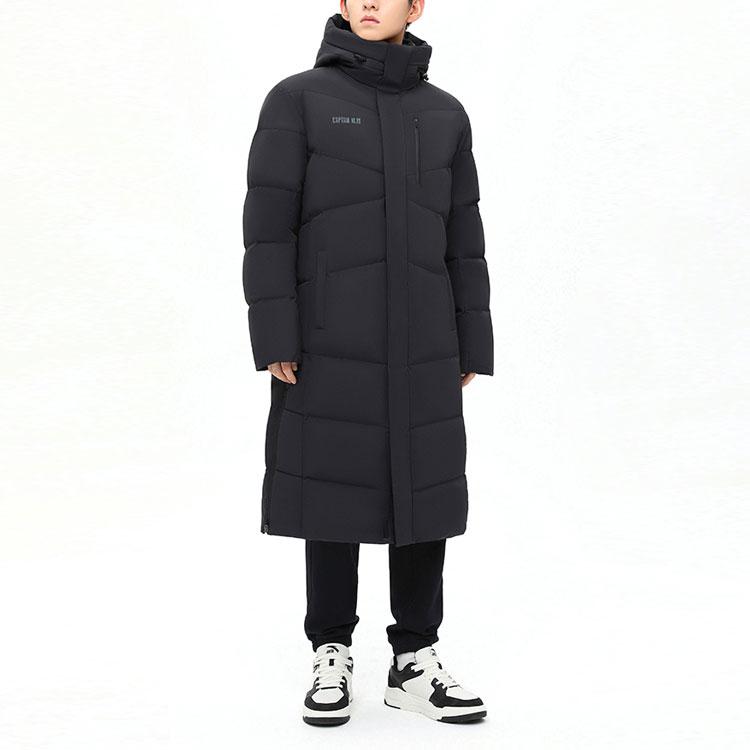 Anta Баскетбольная серия однотонная молния с капюшоном длинная куртка мужская верхняя одежда черный 152411901-2