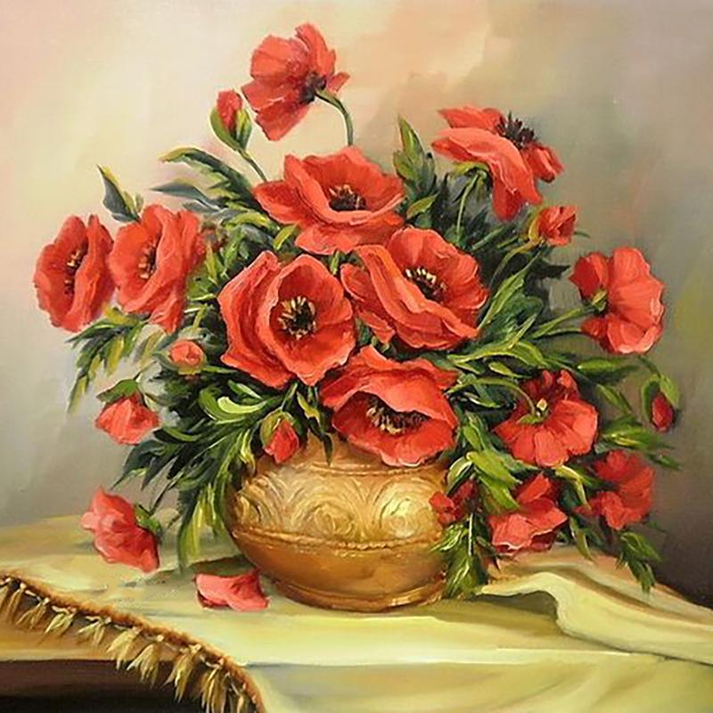 DIY 5D алмазная живопись ваза для цветов, набор для вышивки крестом, полная дрель, вышивка мозаикой, вышивка крестиком, цветочная роза, подарок из смолы, домашний декор