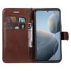 For Xiaomi 14T Case Solid Color Leather Mobile Cover Wallet Stand with Strap