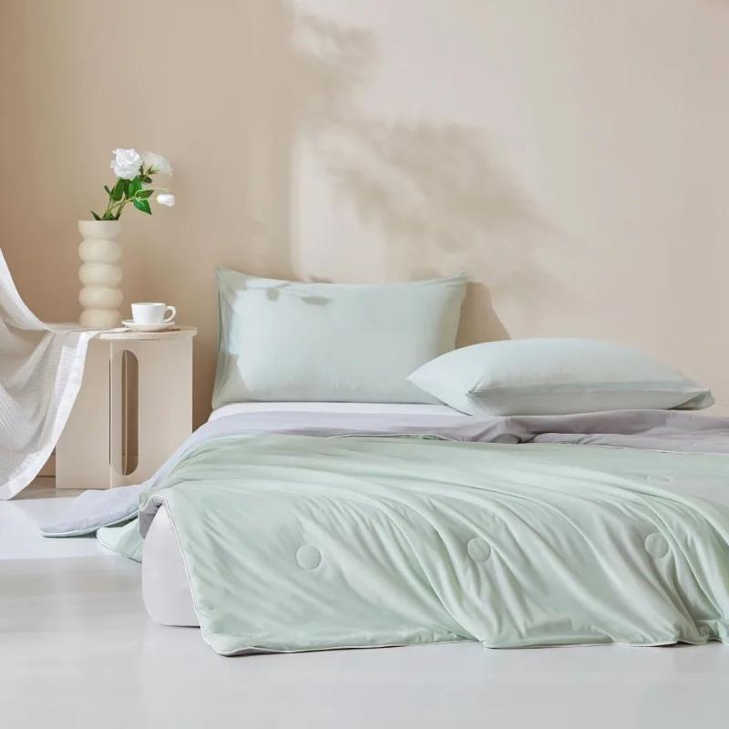 Охлаждающее шелковистое летнее одеяло, легкое, дышащее, для односпальной двуспальной кровати, с кондиционером, машинная стирка для взрослых и детей