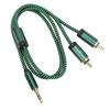 3.5mm Y Splitter Cable 1.64FT HiFi Stereo Sound Headphone Jack Adapter Male to Aux Sound Cable for Smartphone Speaker