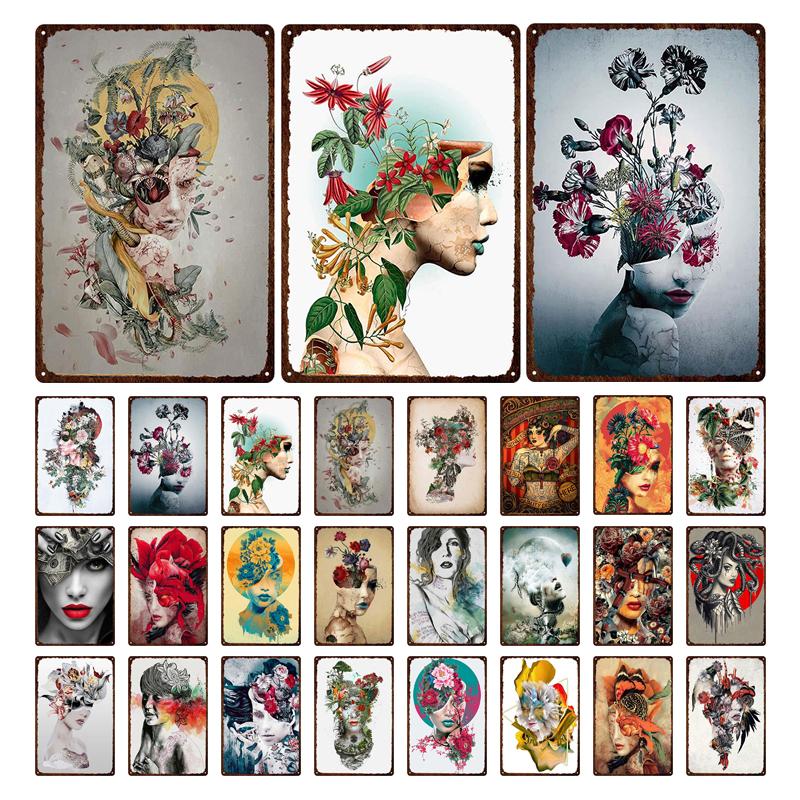 Скелет Череп Металлические Оловянные Вывески Мексиканский Фестиваль День Мертвых Доска Настенная Живопись Плакат Партии Магазин Домашние Тату-салоны Декор