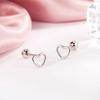 Корейские серьги-гвоздики из серебра 925 пробы для пирсинга козелка, спиральные серьги-гвоздики для женщин, 2 шт., бабочка, сердце, модные украшения для пирсинга ушей