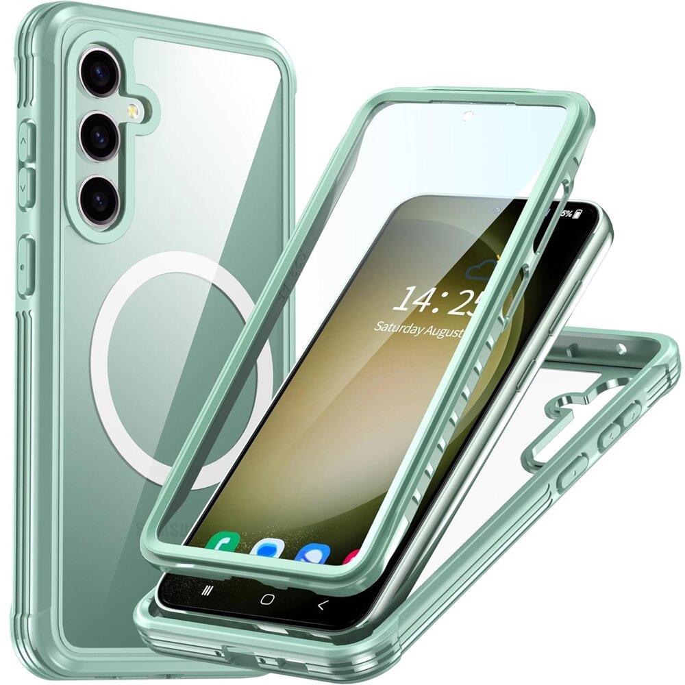 Samsung Galaxy S23 FE Shockproof Case with Screen Protector for MagSafe, Green