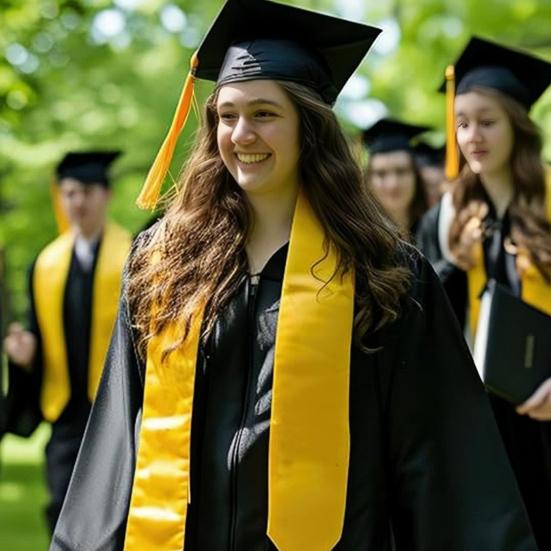 Унисекс, для взрослых, однотонная выпускная лента, 72 дюйма, для выпускного класса 2026 года, аксессуары для академических и хоровых мероприятий