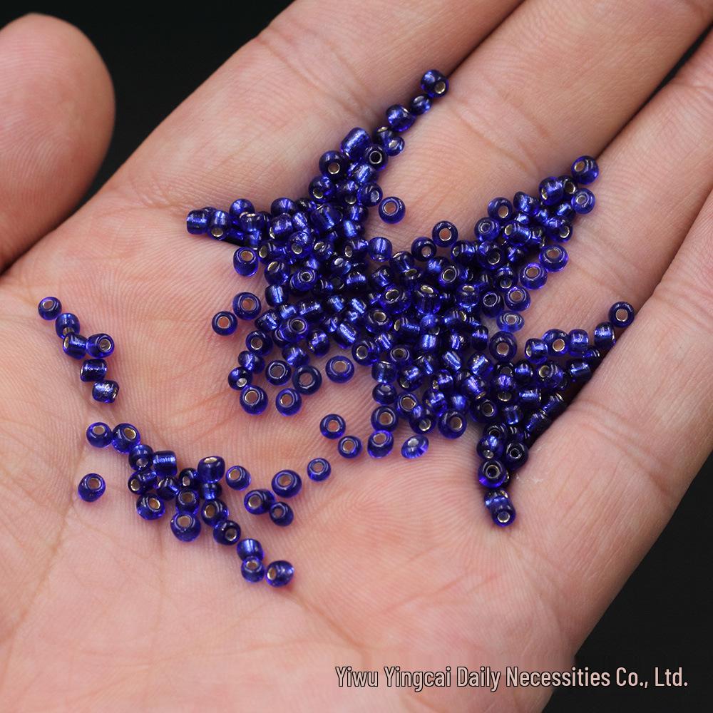 Silver-Filled Glass Rice Beads for DIY Earrings and Bracelets - 2/3/4mm