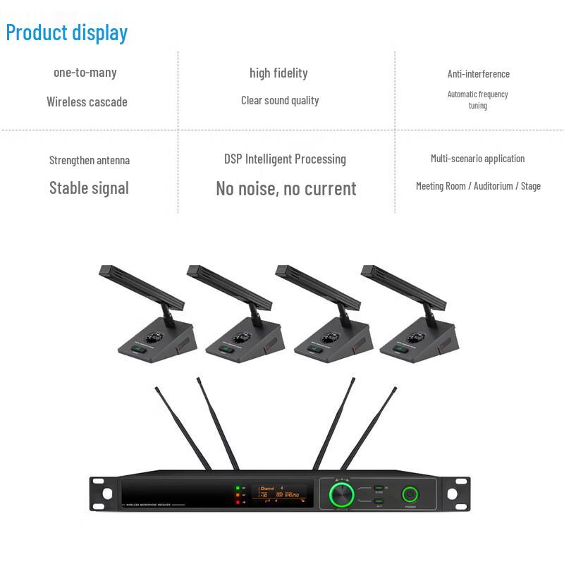 YSX Wireless One-to-Four Conference Microphone System (CN version)