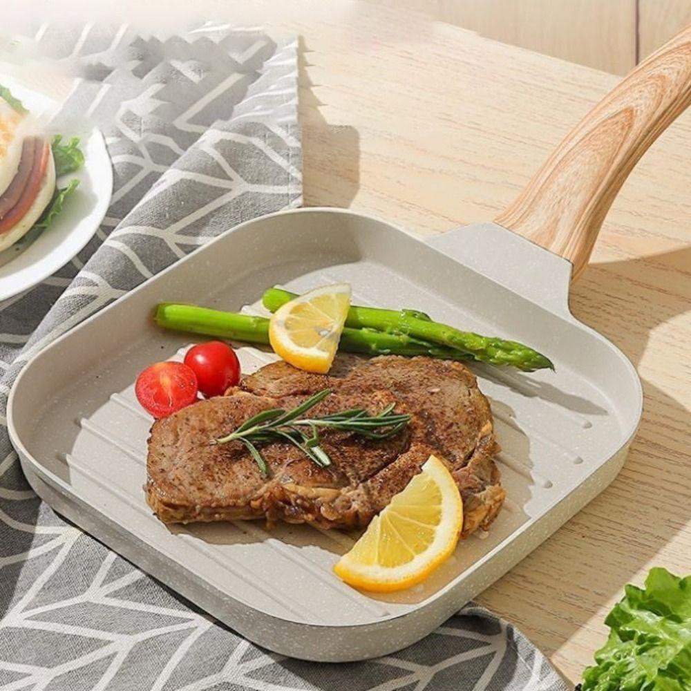 Жаростойкая ручка Сковорода для стейка Сковорода-гриль с антипригарным покрытием Бытовая сковорода для омлета Плита