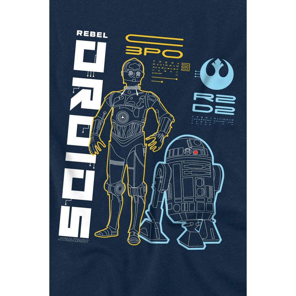 STAR WARS Mens Rebel Droids T-Shirt