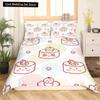 Японский суши King Queen пододеяльник Маленький комплект постельного белья Кошка Новинка Мультфильм Домашнее животное Японская еда Белый полиэстер пододеяльник