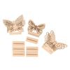 Wooden Place Cards - ARTEMIO - Butterflies - Set of 6 - Contemporary Style - Beige