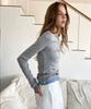 RAVEROUS Sheer Tencel T-Shirt_Melange Grey