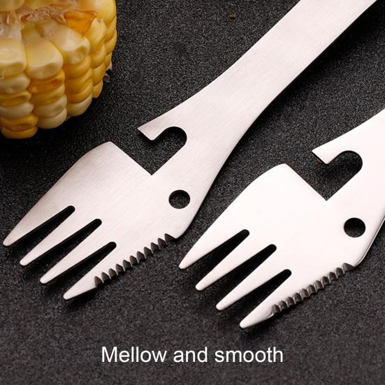 Ложка из нержавеющей стали, зеркальная поверхность, многоразовая пищевая креативная универсальная открывалка для бутылок, вилка, принадлежности для вечеринок