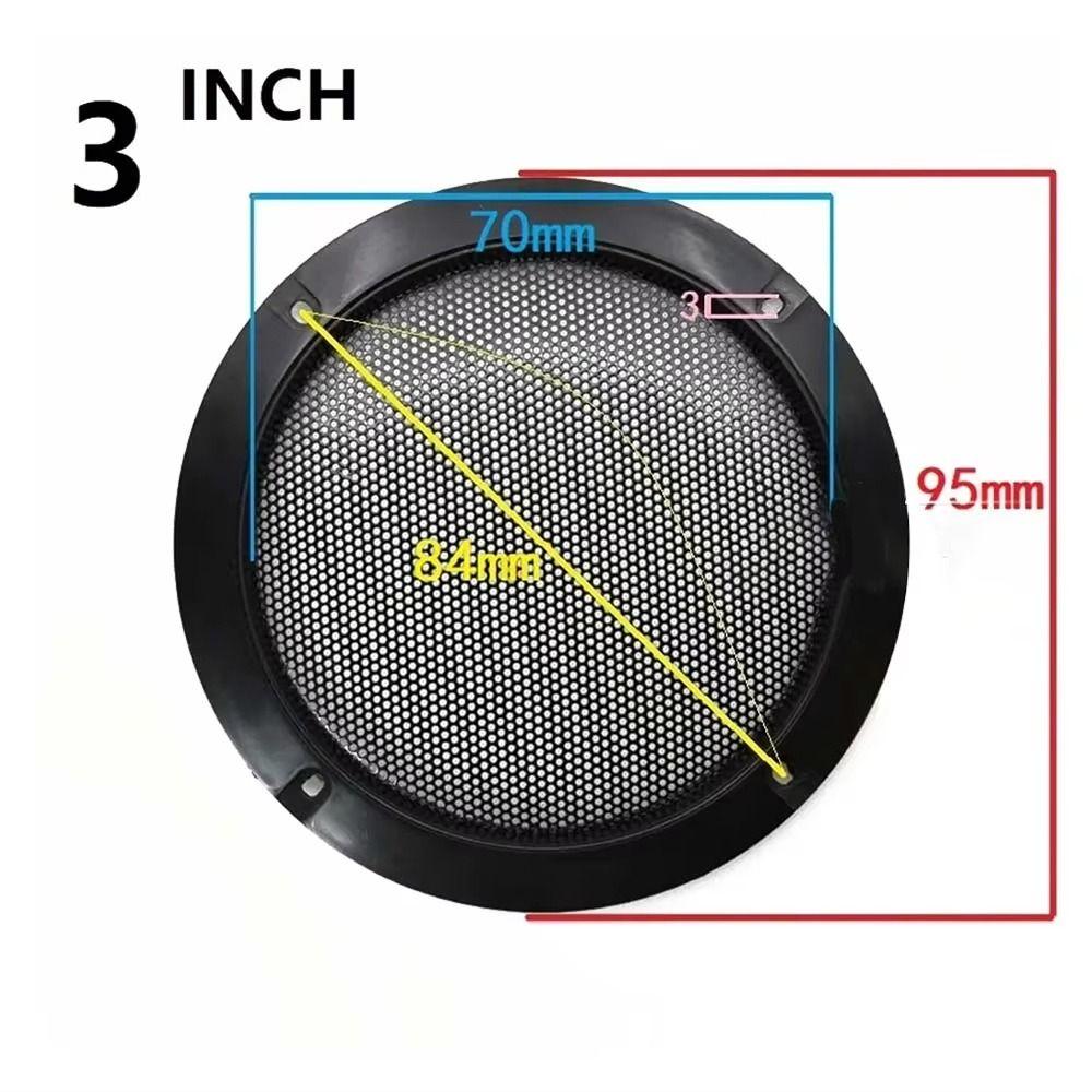 1/2/4/8/10Pcs High-grade Speakers Plastic Frame 2/3/4/5/6.5/8/10 Inch Decorative Mesh