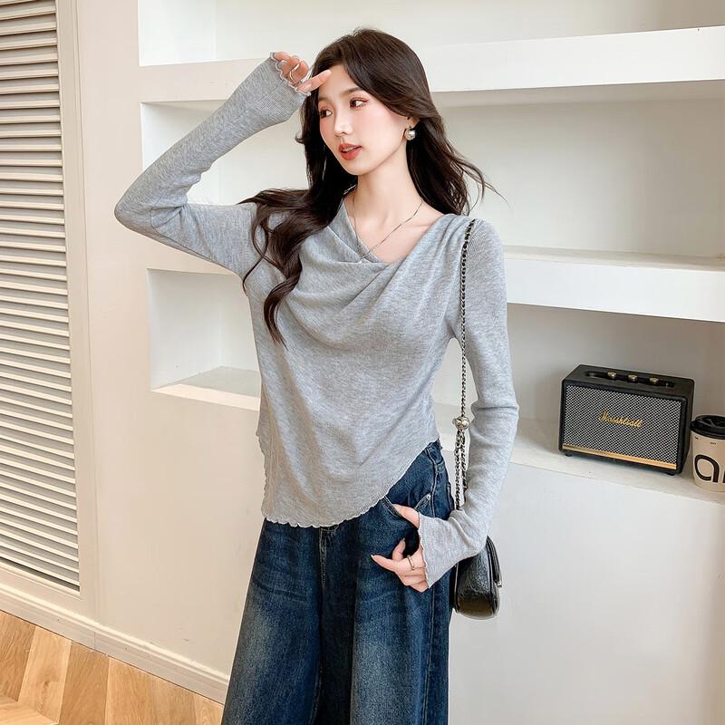 Mokana Women's Asymmetric Long Sleeve Knit Top