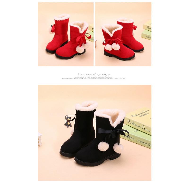Корейская версия ретро зимние сапоги для девочек зимние новые детские теплые принцесса длинные сапоги короткие сапоги