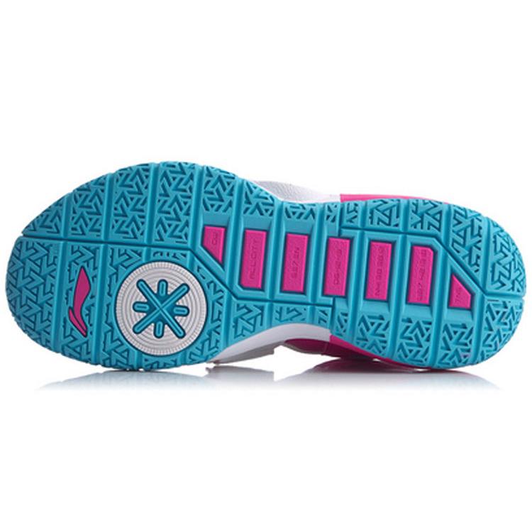 Li Ning All City 7 Липучки Высокие Баскетбольные Кроссовки Мужские Бело-Розовые ABAP105-6