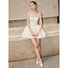 French style White Lace Sling Dress Women Summer New Elegant Waist Hugging Slimming Short Princess Pettiskirt