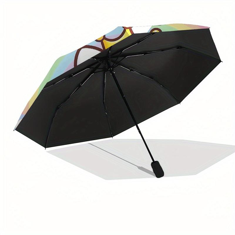 1pc Hello Kitty,Princess Automatic Umbrella-Foldable, Durable 8-Bone Design, Compact and Stylish, Great for Camping, Halloween, Christmas, M