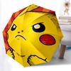 1pc Angry Pikachu Durable Cartoon Folding Umbrella, Portable Compact Umbrella for Men and Women G003