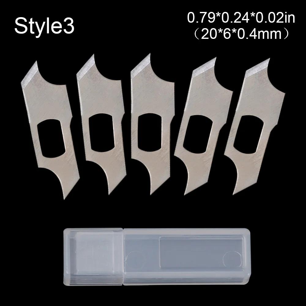 5Pcs Engraving Non-Slip Metal Scalpel Knife Parts Blades Cutter Craft Knives for Mobile Phone PCB Repair Hand Tools