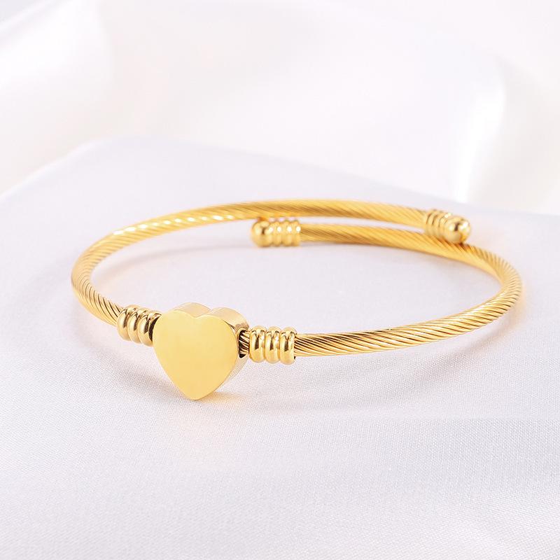 Titanium steel bracelet gold high version temperament zircon bracelet women's light luxury fashion elegance does not fade simple bracelet