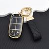 Чехол для ключа автомобиля для Jeep Wrangler Renegade Compass Grand Cherokee Chrysler 300C Dodge 2 кнопки ТПУ Полностью защитный чехол Брелок