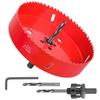 6 Inch Hole Saw - 152mmHSS Bi-Metal Hole Saw - Heavy Duty Hole Cutter for Metal/Wood with Smooth Flat Edge, Fast Chip Removal, Ideal for Cornhole