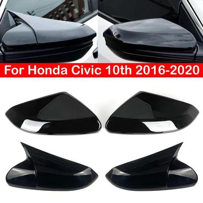 Для Honda Civic 10-го поколения 2016- Накладка на боковое зеркало заднего вида, Колпачок крыла, Наклейка, Накладка на корпус бокового зеркала, Карбон
