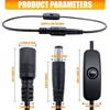 DC5521 Male To Female Extension Cable With On Off Switches For Monitors Cameras And DIY Projects