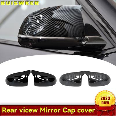 Крышка бокового зеркала заднего вида для BMW F25 X3 F26 X4 F15 X5 F16 X6 2014 2015-2018, карбоновое волокно, черное
