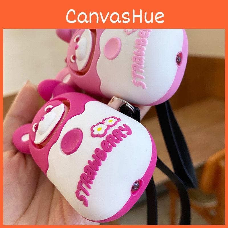 Силиконовый милый ночник-брелок в виде клубничного кролика и будильник для аксессуаров для развлечения