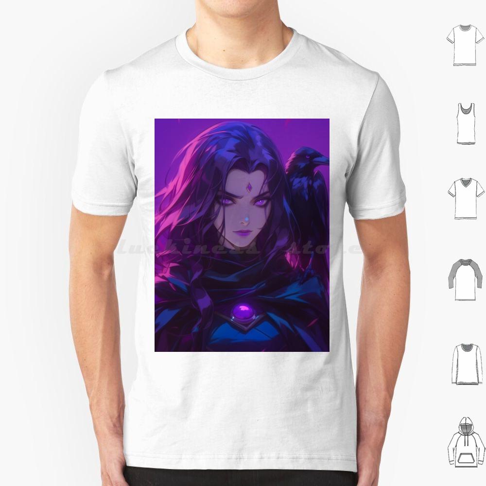 Raven3 T Shirt Men Women Kids 6xl Raven Infinite Aspire Go Titans Aesthetic Synthwave Raven Goth Cartoon Superhero Teen Tt