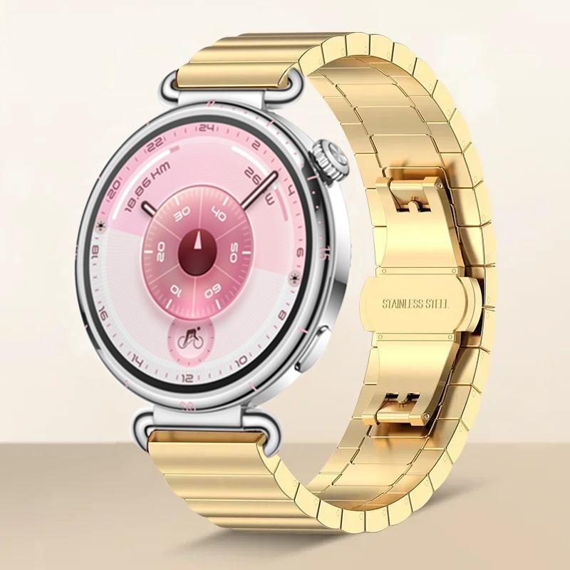 18 мм Стальной Ремешок Для Huawei Watch GT6-5-4 41мм Металлический Женский Роскошный Браслет Huawei Watch 5/GT5 Pro 42мм Аксессуар Ремешок