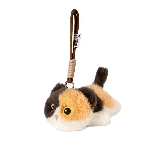 Плюшевые игрушки Черный кот Милые животные Сиамский котенок Прекрасная мягкая кукла Мультяшный кот Брелок Плюшевая игрушка Подарок на День рождения Рождество