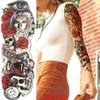 1 PC 480*170MM Full Arm Temporary Tattoo Sticker Sleeve Men Women Fashion Sexy Fake Tattoo Wolf  Lion Tiger Painting Tattoo Skull Angel Tattoo