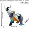 Colorful Water Transfer Printing Elephant Sculpture Nordic Home Office Desktop Decoration Resin Animal Statue Handicrafts