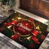 Merry Christmas Entrance Mat Christmas Carpet Mat Bathroom Non Slip and Absorbent Mat Door Mat
