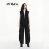 MO&Co. New Chinese Style Wide Shoulder Frayed Cuff Vest