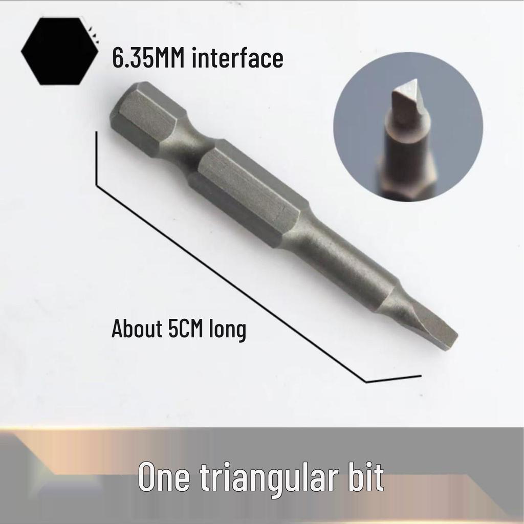 New 6.35mm Tri-Point Y-Shaped U-Triangle Fork Type Electrical Screwdriver Bit