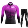 Long Sleeve Cycling Jersey Set Quick Dry Performance Bike Road Team Wear