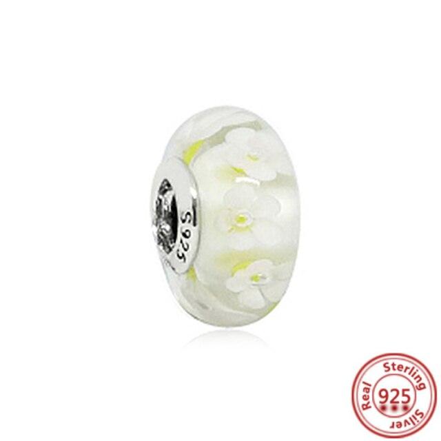 Красочные бусины из муранского стекла, прозрачные бусины в форме пузыря, подходят для оригинального браслета, женские ювелирные изделия из стерлингового серебра 925 пробы