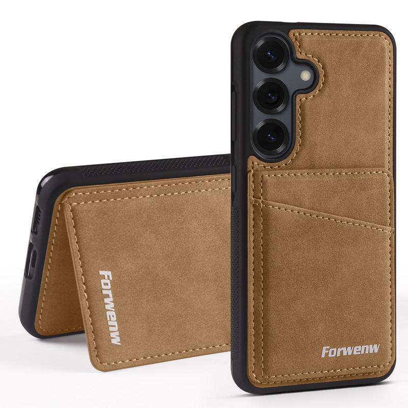 Роскошный чехол-книжка из кожи с отделениями для карт и подставкой для Samsung S26 Ultra S25 Edge S24 S23 S22 Plus S21 FE A15 A16 A17 A34 A35 A36 A37 A54 A55 A56 A57 5G