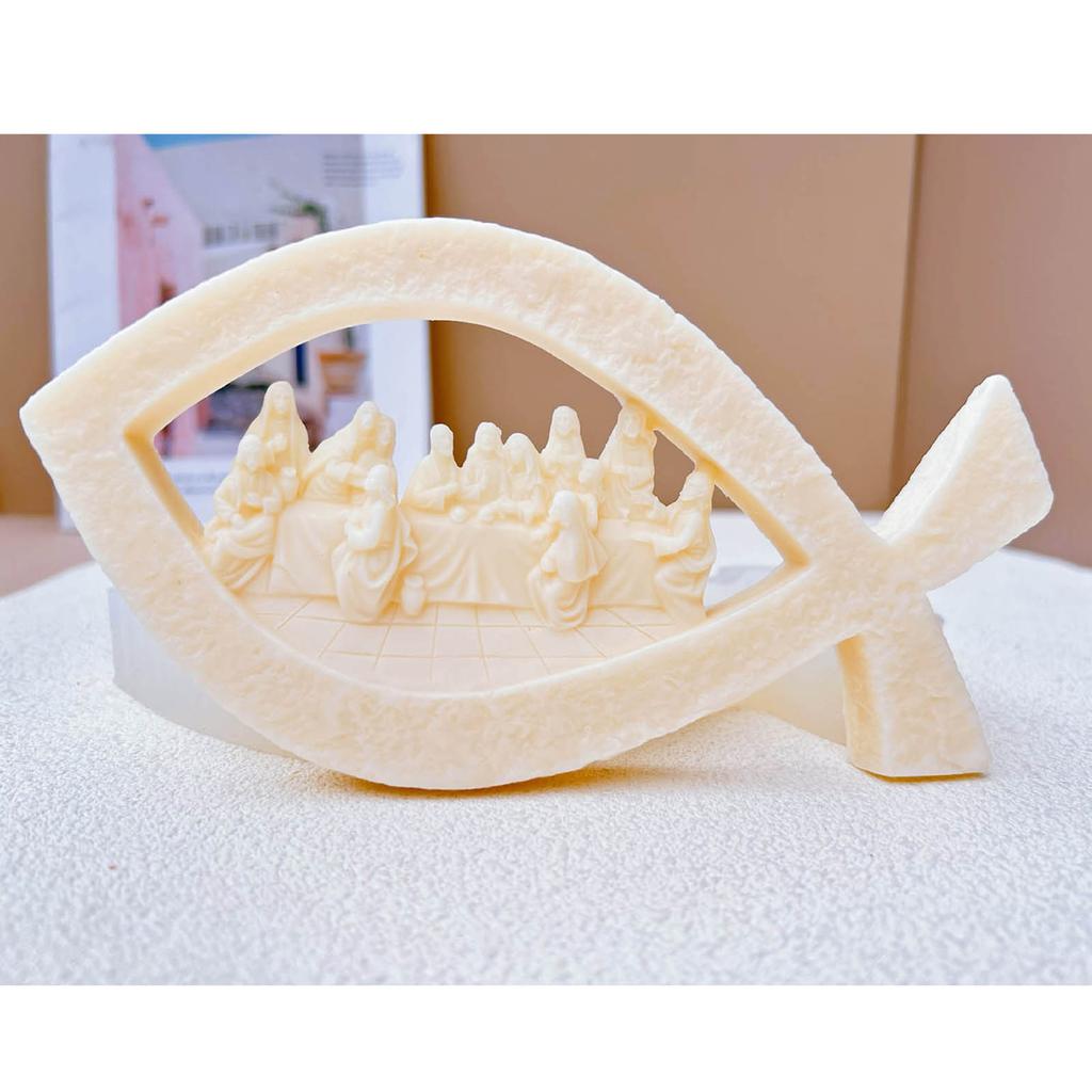 Jesus The Last Supper Candle Molds Portrait Silicone Mould for DIY Candle Making Soap Making Moulds Home Decorations