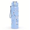1PC LOVE red cursive text print 750ml colorful plastic sports water bottle leakproof pop up lid with straw for outdoor work home use