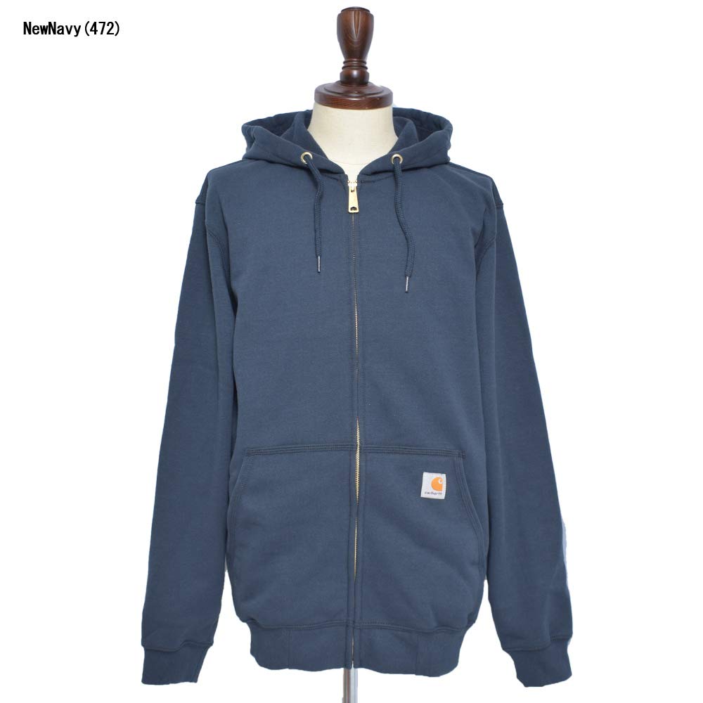 Мужская толстовка Carhartt Midweight с капюшоном на молнии, размер S, с флисовой подкладкой, K122, Черная, [Б/у]