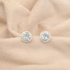 Sky Blue Topaz Gemstone 925 Sterling Silver Jewelry Zircon Studs For Women Gift CZE-8-5