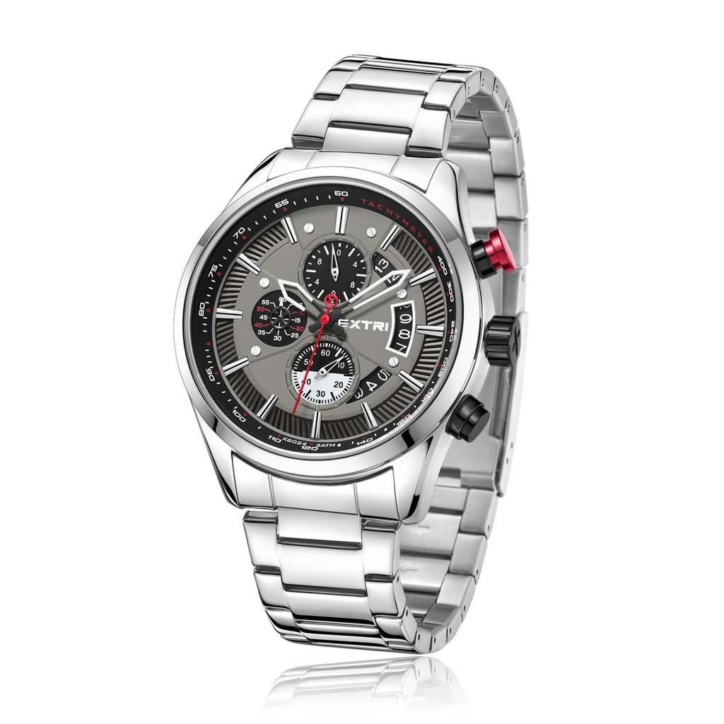 Модные деловые мужские часы Кварцевые часы Хронограф Водонепроницаемые наручные часы Мужские часы с большим циферблатом Повседневные часы Аналоговые мужские часы с календарем