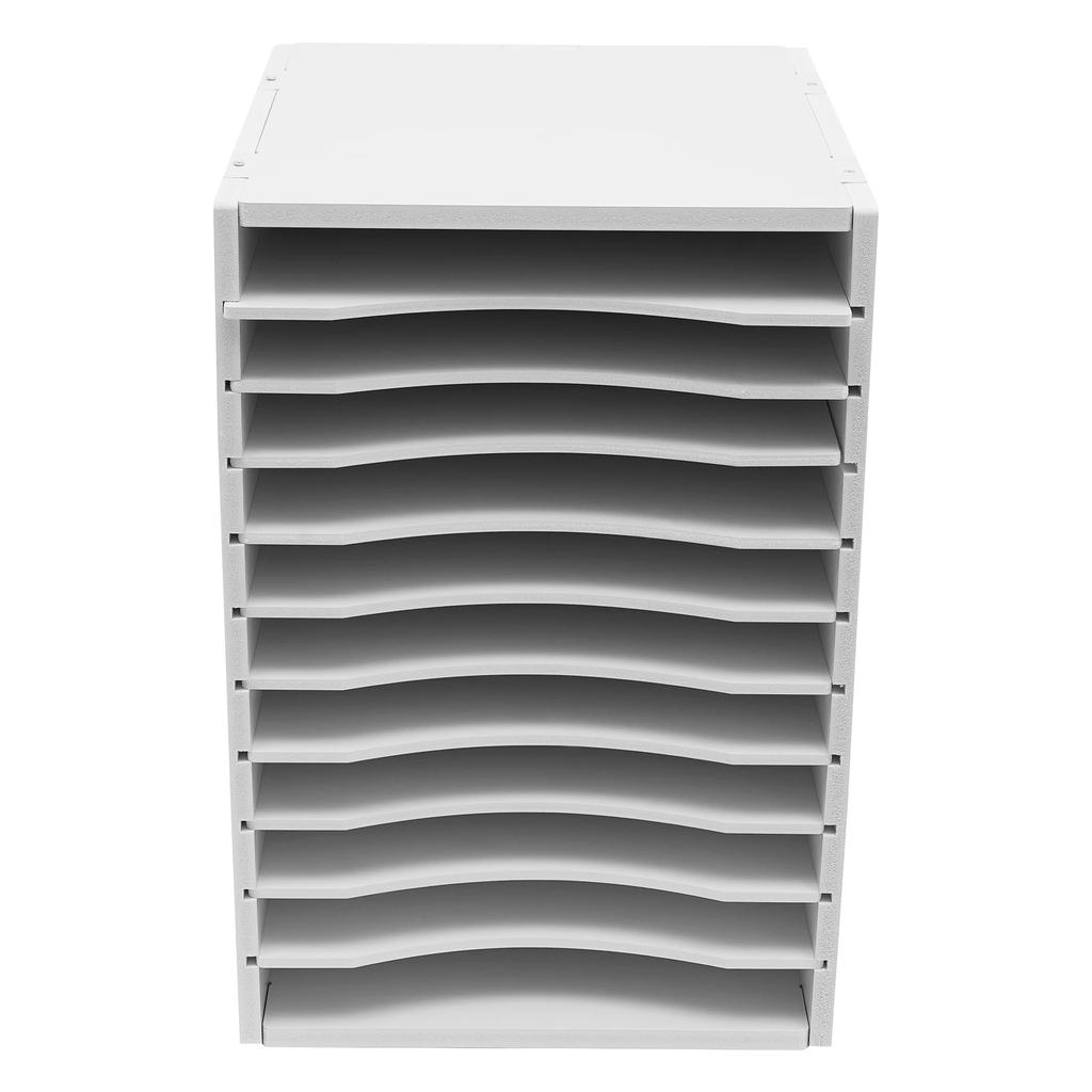 Vertical Desktop Sorter, 11 Slots Wooden Mail Organizer Vertical File Organizer, Construction Paper Storage Mailbox for Office