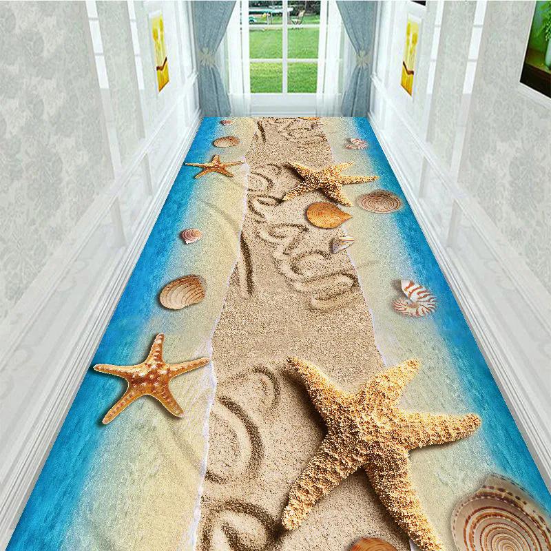 WTEMPO 5D-печатный вырезанный коврик для крыльца, большой размер, ковер для прохода, лестницы, домашний моющийся нескользящий коврик для прихожей